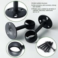 thumbnail image 5 of Curtain Rod Bracket Wardrobe Rod Bracket With Screws Ceiling Bracket For Curtain And Wardrobe, Matte Black Stainless Steel, Diameter 25mm, 2 Pcs, 5 of 5