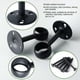 thumbnail image 5 of Curtain Rod Bracket Wardrobe Rod Bracket with Screws Ceiling Bracket for Curtain and Wardrobe, Matte Black Stainless Steel, Diameter 25mm, 2 Pcs, 5 of 5