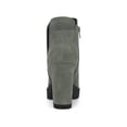 thumbnail image 2 of BLISSFUL STEP Women's Block High Heel Platform Zip Chelsea Boots Grey 7.5, 2 of 6
