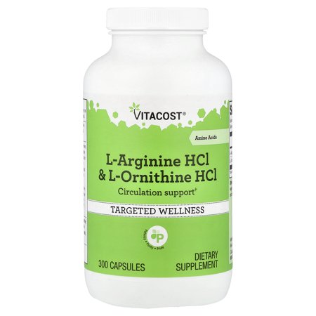 Vitacost L-Arginine HCl & L-Ornithine HCl, 300 Capsules