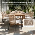 thumbnail image 3 of JOIVI Outdoor Chairs Set of 2, Woven Wicker Outdoor Dining Chairs with Cushions and Armrest, Stackable Patio Dining Chairs for Deck, Porch, 3 of 9