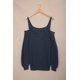 thumbnail image 1 of ABPHQTO Suéter De Mujer Azul Oscuro Dew Shoulder Juliette De Punto, 1 of 5