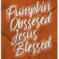 thumbnail image 2 of Fall Pumpkin Obsessed Jesus Blessed Women's Long Sleeve T Shirt Brisco Brands 4X, 2 of 6