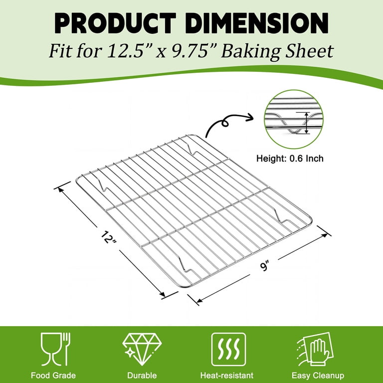 Vesteel Stainless Steel Cooling Rack, 2-Pack, 12" x 9" photo 4