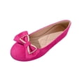 thumbnail image 2 of Women's Casual Loafers Flats, Soft Sole Comfortable Shoes, Metallic Bow Accent, Cushioned Insole, Slip-On Design, Indoor Outdoor Wear, Everyday Office and Leisure Shoes Hot Pink G, 2 of 9