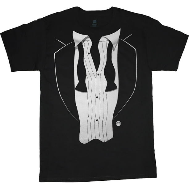 Decked Out Duds Funny Tuxedo Tshirt Men's Big and Tall Graphic Tee