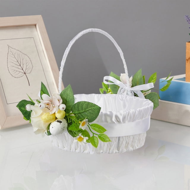 Decoraciones de Pascua, adornos de Pascua, regalos de Pascua, cesta de flores portátil de Pascua, decoración del hogar, cesta de flores decorativa de simulación, cesta de flores para boda occidental,
