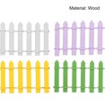 thumbnail image 5 of Uxcell Miniature Garden Fence, 35" Long Wood Picket Fence for DIY Crafts Project,Light Green, Deep Purple, Yellow, White, 5 of 6