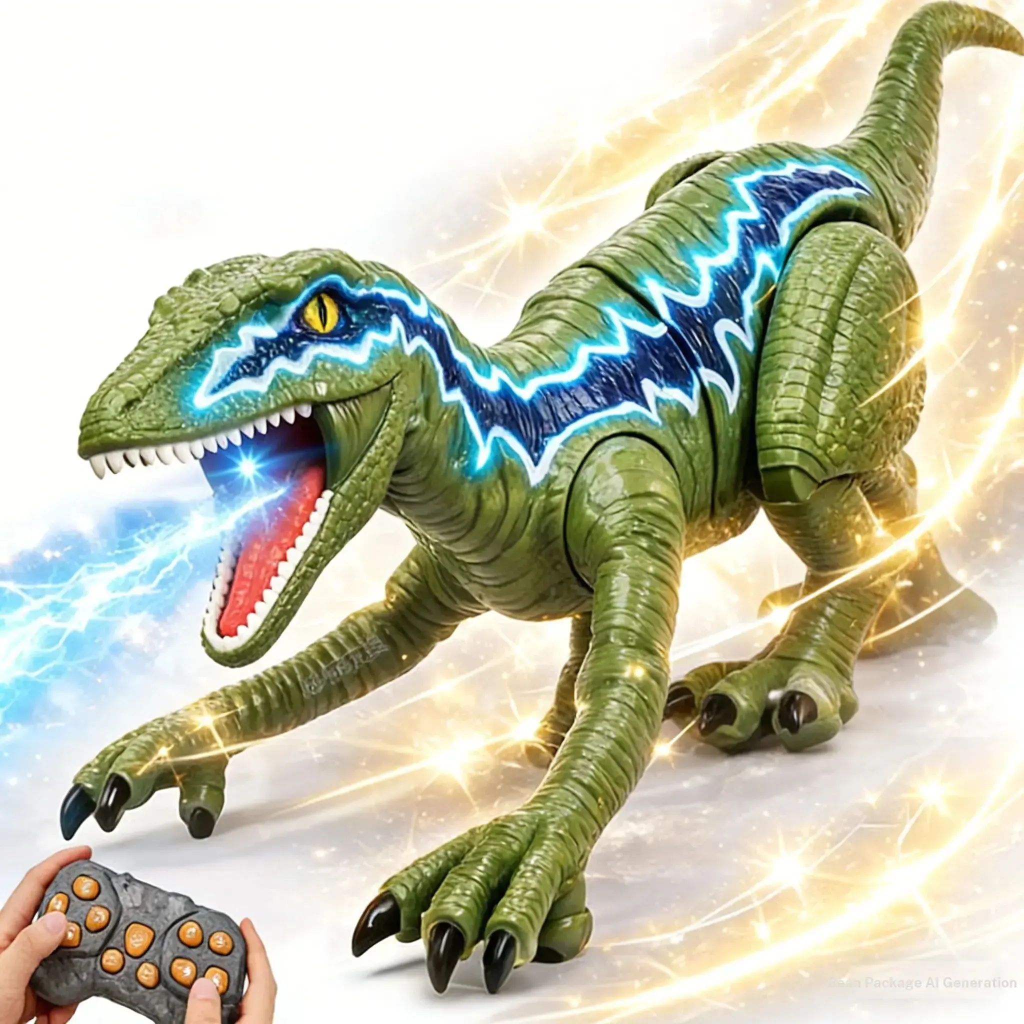 XINGLUKE Remote Control Dinosaur Toys for Kids, Walking Robot RC T-Rex Toys for Boys Girls 3+ Years Old, Green