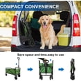 thumbnail image 4 of Collapsible Wagon Cart Foldable Portable Heavy Duty Folding Beach Wagons Outdoor Utility Carts with Large Capacity for Grocery Camping Shopping Fishing Sports Garden Green, 4 of 6