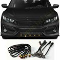 thumbnail image 1 of 5x for Honda Civic Hatchback 2016-2021 Front Grille LED Amber Light Raptor Style, 1 of 4