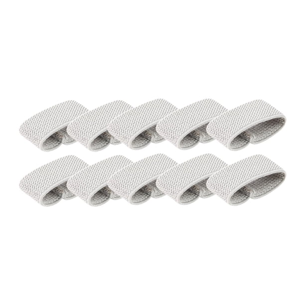 10 piezas de sujetadores elásticos para cinturones, trabillas para pantalones, soporte para cinturones. Gris