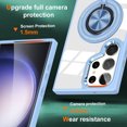 thumbnail image 4 of Decase Clear Case for Samsung Galaxy S24,Military Grade Shockproof Case with Ring Kickstand [Support Wireless Charging] Mag-Safe Magnetic Phone Cover for Galaxy S24,Blue, 4 of 8