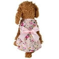 thumbnail image 1 of Dog Dress Pet Tutu Dress Floral Puppy Bow Knot Dress Cute Dog Princess Skirt Elegant Pet Summer Apparel Puppy Clothes for Small Dogs Cats Pets, 1 of 7