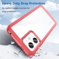 thumbnail image 5 of Case for Xiaomi Redmi Note 12 Phone Case Slim Dropproof [Defend from Drop/Scratch/Slip/Fingerprint] Clear Acrylic Hard Back Soft TPU Bumper Hybrid Phone Cover for Xiaomi Redmi Note 12-Red, 5 of 16