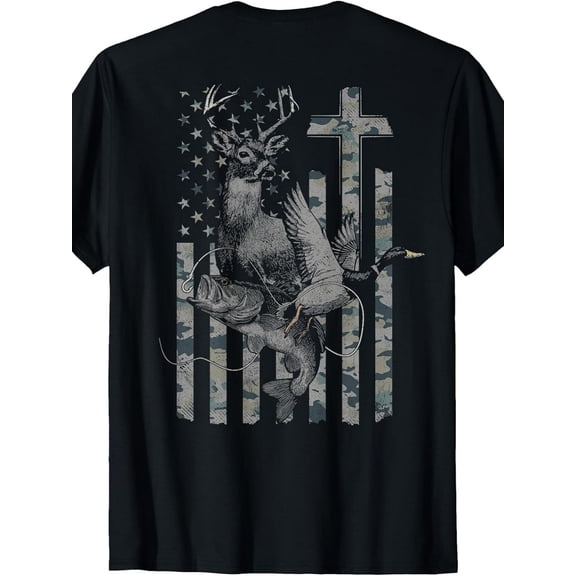 christian hunting and fishing camo t shirt boys and girls leisure tops with crew neck short sleeves medium stretch fabric sizes 120 160 for spring summer