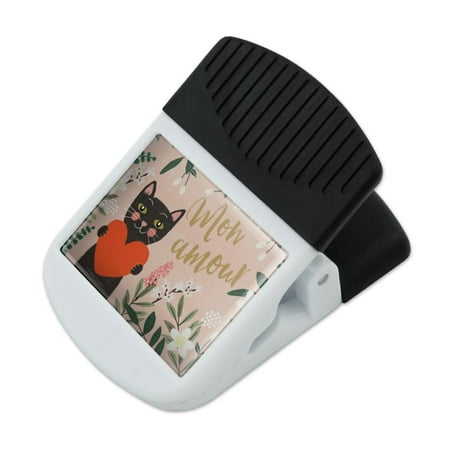 

Mon Amour My Love French Cat Heart Refrigerator Fridge Magnet Magnetic Hanging Hook Note Snack Clip