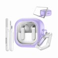 thumbnail image 1 of Chenchen Clear Case for Galaxy Buds 4 & Galaxy Buds 4 Pro (2026) with Secure Lock, TPU Hard Shell Transparent Cover for Samsung Buds 4 Pro with Phone Stand Function, Cleaning Kit & Keychain, Purple, 1 of 1
