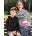 thumbnail image 5 of Tstars - Support Wildlife Raise Boys Funny Mom Women Hoodie Small Gray, 5 of 9