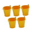 thumbnail image 3 of 5 cubos de metal galvanizado para dulces, decoración del hogar, centro de mesa. Amarillo, 3 of 9