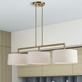 thumbnail image 6 of Livex Lighting Monroe 3-Light Metal & Fabric Linear Chandelier in Antique Brass, 6 of 14