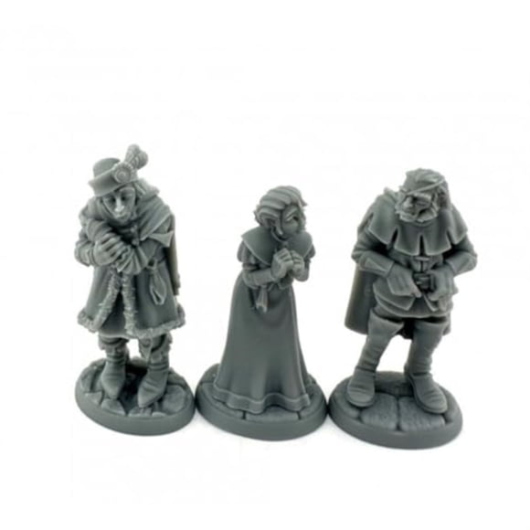Reaper Miniatures 3 x Townsfolk : Captifs Os USA Habitants de Dungeon - Figurine de Table Jeu de Rôle Jeux de Rôle - 7111