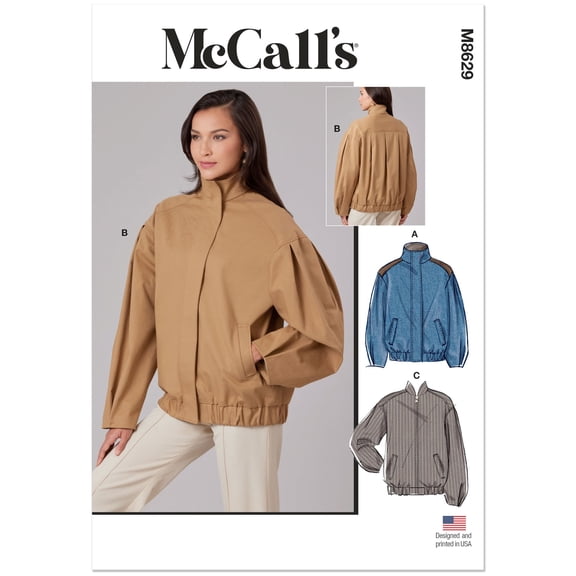 McCalls Sewing Pattern 8629 - Jackets for Women - B7 (6-8-10-12-14-16-18) - Intermediate