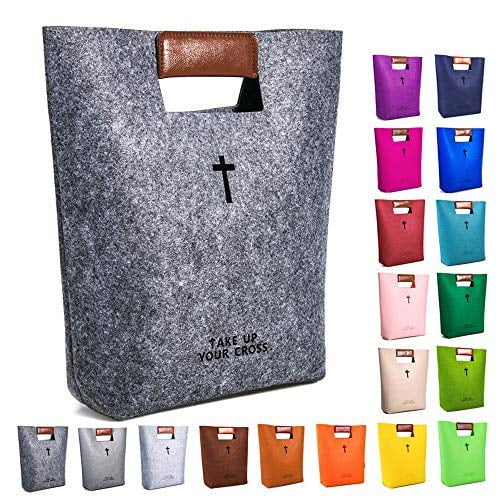 Bible Carrying Case Handbag Bible Cover Wool Felt Bag Leather Tote Women Church 