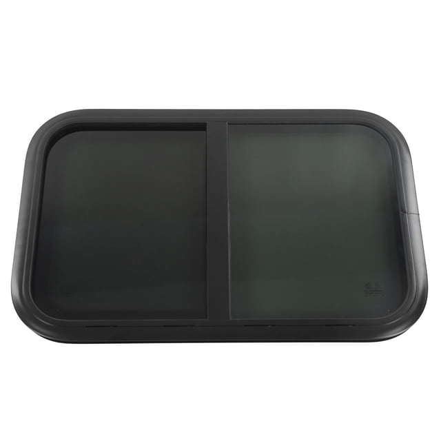 RV Sliding Window, 830 X 480mm Black Tinted Glass with Screen, Strong Aluminum Alloy Frame Trailer Window