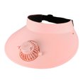 thumbnail image 3 of Sol de sombrero de visera con fanáticos de la playa de sombreros de sol de verano para al aire libre (carga) rosa, 3 of 9