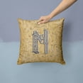 thumbnail image 2 of Monogram Letter Musical Instrument Alphabet Fabric Decorative Pillow, 2 of 4