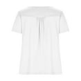 thumbnail image 3 of Plebaso Plus Size Tops for Women Lace V Neck Short Sleeve Tunic Shirts for Women Soft Casual Dressy Blouses, 3 of 5