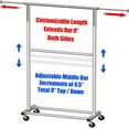 thumbnail image 3 of Double Rod Garment Rack, Grey, 3 of 4