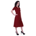 thumbnail image 4 of Moomaya Robe Chemise Longue Unie pour Femmes avec Boutons, Coupe Ample Décontractée, 4 of 6