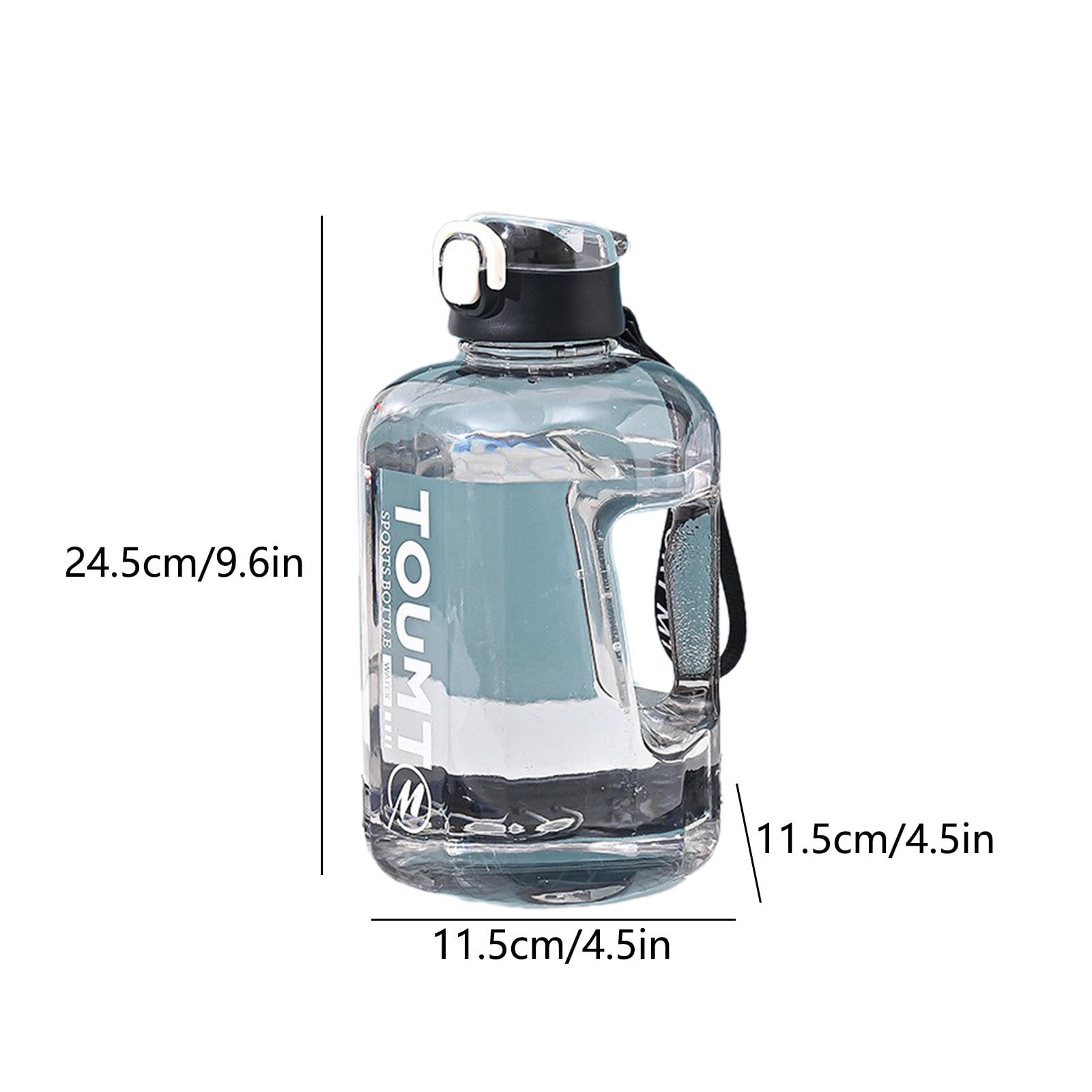 4pcs THE GYM KEG Sports Water Bottle Half Gallon Carry Handle Big Water Jug for Sport Large Reusable Water Bottles Eco-friendly, Leakproof 1600mlS