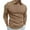 Khaki, variant on Men Clothing, Men's V Neck Polo Texture Shirt Button Down Stand Collar Solid Color Long Sleeve Loungewear Casual Loose Fit Urban Fashion