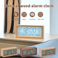 thumbnail image 3 of Electime Bamboo Digital Alarm Clock with Calender, Temperature, Humidity and Snooze, Battrey Powered, LCD Screen, 3 of 9