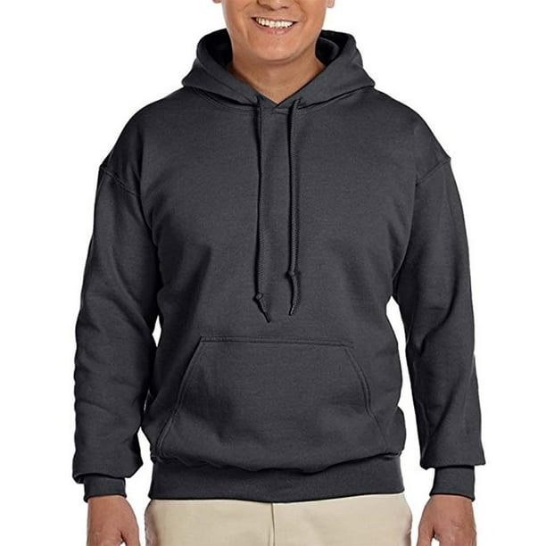 New Plain Mens Hoodie Soft Fleece Winter Jacket Sudadera Con Capucha XXL Gris oscuro Yuyangstore Sudadera con capucha para hombre