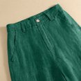 thumbnail image 5 of Lmnyox Women's Cotton Linen Pants Flowy Straight Leg Elastic Waist Trousers with Pocket Summer Lounge Pants, 5 of 6