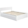 thumbnail image 3 of Leo & Lacey Transitional Solid Wood Urban Queen Storage Platform Bed in White, 3 of 8