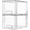 Medium( 2 Pack), variant on 2 Pack 12in Undersink Stackable Storage Drawers - Easy-Assemble Organizer Unit, Plastic Box, Bathroom Solution for Vanity Accessories, Apartment Accessories, Kitchen Pantry Use