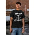 thumbnail image 4 of Trophy Husband Best Partner Hubby Men's Big & Tall Crewneck Graphic Tee Brisco Brands 2X, 4 of 5