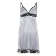 thumbnail image 4 of Sleepwear Women Satin Silk Lace Nightdress Sexy Lingerie Chemise Underwear Nightgown Halter Dresses, 4 of 7
