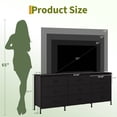 thumbnail image 1 of Almacenamiento versátil + Cajonera ancha de 9 cajones de tela – Estructura metálica y superficie de madera – Para dormitorio, salón, pasillo o mueble TV – 160×68×35 cm – Color negro, 1 of 8