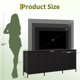 thumbnail image 1 of Almacenamiento versátil + Cajonera ancha de 9 cajones de tela – Estructura metálica y superficie de madera – Para dormitorio, salón, pasillo o mueble TV – 160×68×35 cm – Color negro, 1 of 8