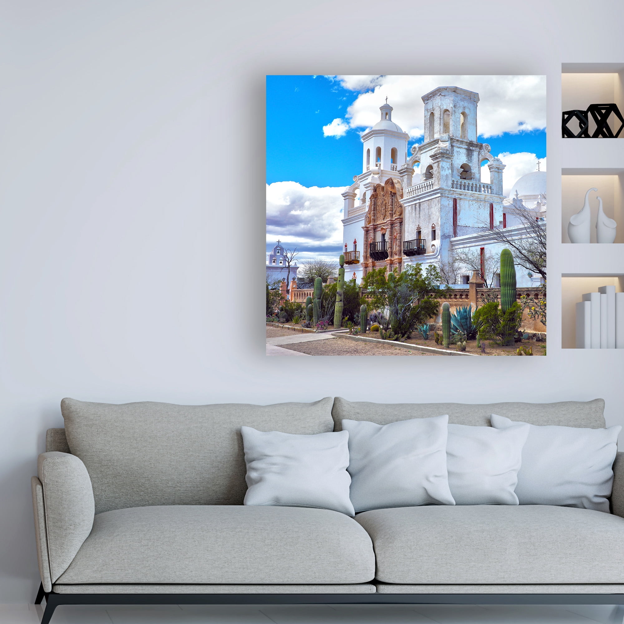 Trademark Fine Art 'Mission San Xavier del Bac Arizona' Canvas Art by Mitch Catanzaro