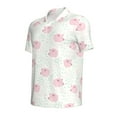 thumbnail image 4 of Wukai Cute Pigs Men’s Polo Shirts,Quick-Dry Athletic Shirt,Classic Fit Shirts-Small, 4 of 8