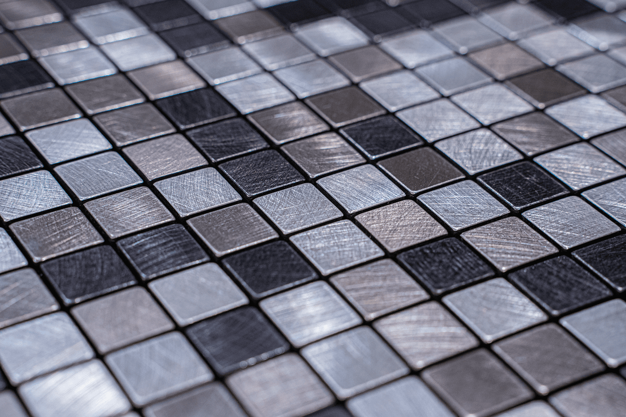Grey peel and stick aluminum backsplash wall tiles self adhesive aluminum tiles (10-sheet)