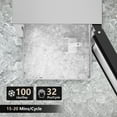 thumbnail image 3 of Coolake 15" Commercial Under Counter Ice Maker, 100LBS/Day Built-in Freestanding Cube Ice Machine, Self-Cleaning & Removable Filter, Stainless Steel Ice Machine with 30LBS Storage for Home Bar, 3 of 7