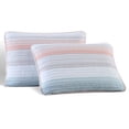 thumbnail image 5 of Beatrice Home Fashions, Coralinn Stripe 3PC Quilt Set, Full/Queen, Blush/Blue, 5 of 6